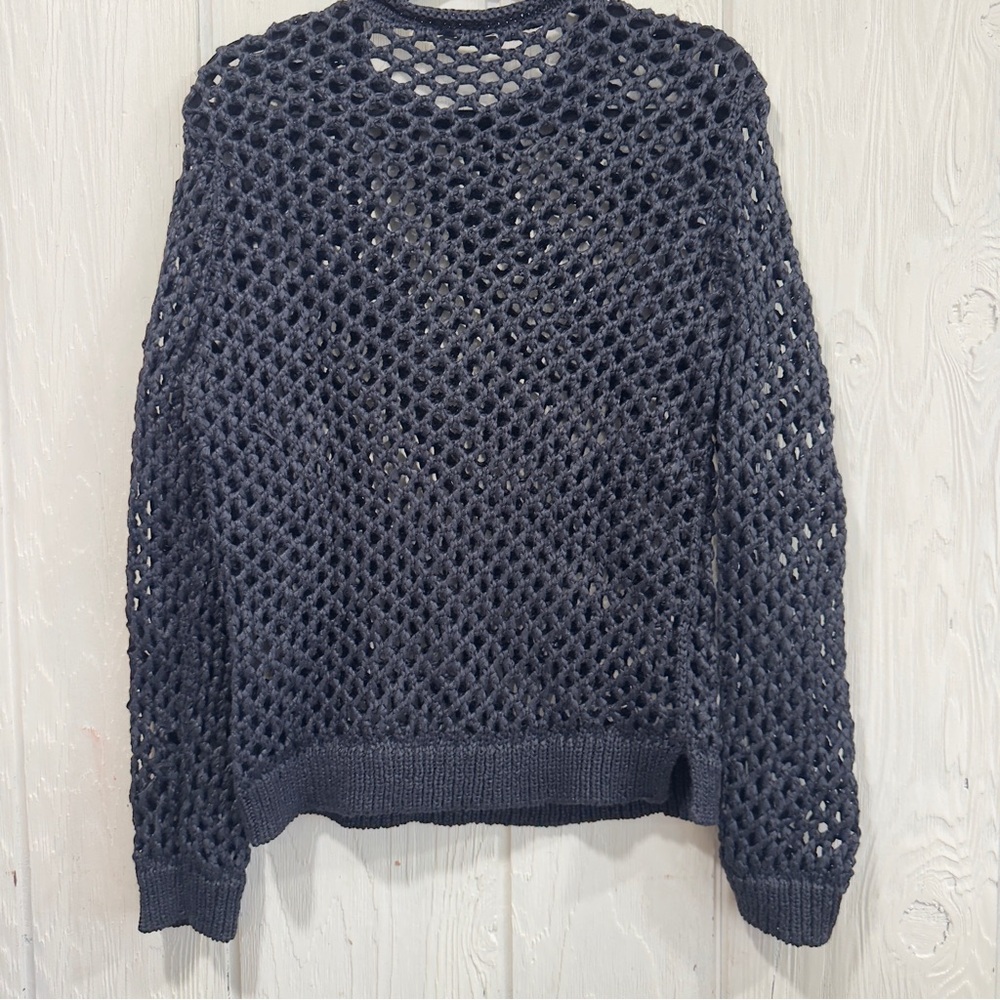 Alexander Wang Charcoal Open Knit Top - Picture 4 of 5